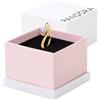 PANDORA Anello da donna a forma di cuore ondulato oro 163660C01, 56/17,8, Argento sterling, Zirconia cubica