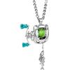 Generico Collana con mini mulinello da pesca, decorazione portachiavi per pescatori, collana con mini mulinello da pesca con manovella girevole, feste aziendali, ritrovi, feste, vacanze. (1pc)