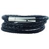 König Design, collana in pelle da uomo, 4 mm - 6 mm, con chiusura, in pelle intrecciata e 4 mm, cod. 4251561436876
