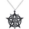 Alchemy Gothic Baphomet Pendant Uomo Collana nero/argento peltro