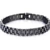 JSNOM Bracciale Uomo Acciaio Argento: Bracciali Cubano Acciao Inossidabile, Larghezza 8/10/12 mm, Regali Braccialetto Fidanzato Papà Uomo (Nero-10mm-20cm)