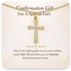 GAVU Collana Dorata Donna con Ciondolo Croce Bicolore, Collana Croce Donna in Acciaio Inox Placcato Oro 18k, Regalo Cresima
