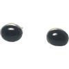 Art Gecko Orecchini a perno ovali in argento Sterling 925 con onice nero, Pietra Gemma, Onice