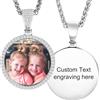 MeMeDIY Personalizzata Ciondolo Collana Commemorativa per Uomo/Donna Collana con Foto Personalizzata a Forma Rotonda/a Forma di Cuore Incisione di Immagine/Testo/Nome/Data B5-26