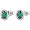 Brosway Orecchini Donna, Orecchini a Lobo in Argento e Life Green | Collezione FANCY - FLG14