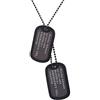 U7 Collana Uomo Personalizzata Pendente Due Pezzi Piastrine Militari Dog Tag, Ciondolo Piastrina Incisione con Custodia Silicone + Catena 60 cm in Acciaio Inossidabile Colore Nero Regalo Confezione