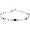 Morellato Bracciale Donna in Argento 925‰ riciclato, Tennis, Cuore, Collezione TESORI, Regalo Fidanzata