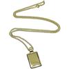 Never say Never Placca in oro giallo 18k liscia da 2,60 x 1,80 cm con catena da 60 cm per uomo.