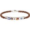 amorili Bracciale Uomo Acciaio Inossidabile con Bandiere Nautiche | Braccialetto Nautico Regolabile Stile Marina Militare | Idea Regalo Elegante per Uomo, Marinaio, Velista - bcc1446