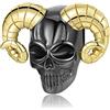 LES FOLIES DI PAOLA GRIECO Charm Teschio del Diavolo Lucifero Demon Corna Oro in argento 925 - Les Folies per Pandora