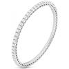 amorili Bracciale Tennis Donna in Argento 925 - Elastico Facile da Indossare - Zirconi Vari Colori 3 mm - Braccialetto Elegante Regolabile Idea Regalo Donna (bianco)