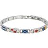 amorili bracciale uomo con bandiere marinare in acciaio inossidabile