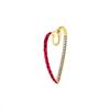 Rue Des Mille Mono Orecchini Donna Argento 925 Cuore Smalto Maculato Rosso | Orecchini Argento 925 Donna | Orecchini Cerchio Argento 925 Con Una Potente Carica Sentimentale