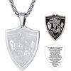 FaithHeart Medaglia Arcangelo Collana San Michele Ciondolo San Michele Guardiano Personalizzabile Acciaio Inossidabile/Oro/Nero con Catena 55+5 cm Gioielli Religiosi per Uomo Donna