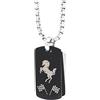 amorili Collana Donna Cavallino Rampante | Ciondolo Scuderia Cavallo in Acciaio Inossidabile | Gioiello Elegante per Amanti di Motori, Corse e Cavalli cll2244