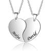 Kaululu Collana di Coppia Personalizzata BFF Puzzle Cuore Spezzato San Valentino e Natale Regalo Migliore Amico #1