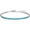 LES FOLIES DI PAOLA GRIECO Bracciale Unisex Tennis Celeste Azzurro Acquamarina in Argento 925 rodiato - Collezione Rainbow Les Folies (16)