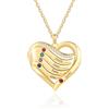 lorajewel Collana Donna Argento 925 Collana Personalizzata con nome e pietra di nascita Collana dell'amore Regalo per la festa della mamma San Valentino Natale (Oro-5)