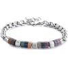 S'Agapõ Bracciale Uomo in Acciaio e Pietre Naturali | Collezione Riot - SRT34