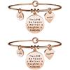 KIDULT - BRACCIALE IN ACCIAIO 316L CON CIONDOLO MAMMA FIGLIA E PVD ROSE' - COD 731021