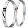 OIDEA [1 Coppia Bracciale Braccialetto per Coppia Lovers Braccialetto in Acciaio Inox Puzzle Cuore Regalo per Amante Nero Oro Argento