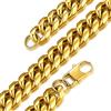 GOLDCHIC JEWELRY Collan oro uomo Collana a catena cubana Miami in oro 14mm, catena uomo placcato in oro 18K collana uomo oro 51cm regalo per uomo e ragazzo