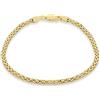 Tuscany Silver Bracciale Popcorn 250 placcato oro giallo in argento sterling da donna 19 cm