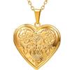 U7 Collana con Foto Personalizzata Medaglione Cuore Fiore da Donna Placcato Oro 14K Ciondolo Portafoto Personalizzato + Catena Regolabile Acciaio Inossidabile Regalo per Mamma Donna