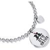 Luca Barra Bracciale Con Frase: Io E Te Forever Idea Regalo Fidanzato Fidanzata Moglie Marito Amore Amicizia