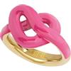 Breil, Collezione B&ME, Anello Donna, Anello in Acciaio Lucido, con Design Minimal, Ricercato e Simbolico a Forma di Nodo, Idea Regalo, Misura 12, Rosa