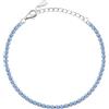Bluespirit Bracciale Donna in Argento 925%, Zirconi Azzurri, Collezione Aurora, Tennis, Idee Regalo - P.258A05000300