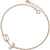 PERIMADE - Bracciale in argento sterling 925 con zirconia cubica placcato in oro a forma di tulipano, per anniversario, compleanno, amicizia, regalo per donne, madre, moglie, figlia, migliore amica