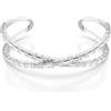 Swarovski Bracciale rigido Hyperbola, Infinito, Bianco, Placcato rodio