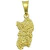 Playstation PS Pendente Ciondolo Sardegna in Oro Giallo 750 ‰ con Montagne
