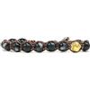 Samsara Bracciale in Tormalina Nera, Protezione dalle energie Negative- Bracciale Tibetano Uomo Donna - Filo in vari colori (FILO MARRONE)