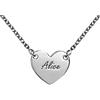 MyNameNecklace MYKA - Collana Personalizzata a forma di Cuore con Nome Inciso per Donna in Argento Sterling o Placcato Oro- Ciondolo Inciso con Nome Personalizzato Gioielli per Lei (Argento 925)