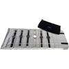 ZythrXLate Borsa arrotolabile per riporre gioielli Borsa porta orologi in velluto, gioielli, organizer for riporre, braccialetti, borsa pieghevole portatile da viaggio(Black Grey)