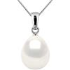 Pearls & Colors Ciondolo con Perla Coltivata d'Acqua Dolce Pera 8-9 mm Qualita AAA+ in Argento 925