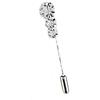 Fashionitalian Spilla per Cravatta Plastron con 3 Cristalli Rotondi placcata Argento spilli per Sposo da Ascot Made in Italy