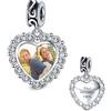 NINGAN I Love You Personalità Foto Amore Ciondolo Charm Compatibile con Collana Bracciale Signore San Valentino Regalo Festa della Mamma