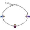 inSCINTILLE Girotondo Braccialetto Bambina in Argento 925 con Charm Colorati