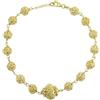 Generico Columbano Argenti Bracciale Sardo in Filigrana, Sfere Traforate Placcate Oro, 20 cm Regolabile (18)