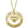 MyNameNecklace MYKA Collana per la Nonna o la Mamma in Argento Sterling 925 e Placcato Oro - Gioiello Regalo per Donna (Oro Vermeil 18K)