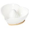 Brandani 52915 Spremiagrumi Cuore in Porcellana e Bamboo â€" Design Elegante e Funzionale per Succo Fresco