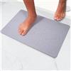 Pure 4Home Tappeto Bagno Diatomite Antiscivolo 60 x 39 cm | Tappetino Doccia Super Assorbente Asciugatura Rapida | Pietra Naturale Antimuffa | Diatomite Stone Bath Mat (3Rombos Gray)