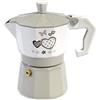 vetrine in rete Vetrineinrete® Caffettiera fango e bianco shabby chic moka 2 o 3 tazze macchina del caffè in alluminio per espresso idea regalo (3 tazze) 61039