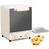 FAcoLL Mini Forno Elettrico da 750 W, Forno a Convezione Intelligente a 3 Livelli con Temperatura Regolabile da 70-250 ℃ e Timer da 60 Minuti, Forno da Controsoffitto Verticale per Cuocere Cottura