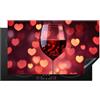 KitchenYeah© Protector Vitroceramica 91x52 cm Tapa para induccion Placa Encimera Cubre de Protectora Cocina Tinto - Vino - Corazón - Regalos San Valentin Hombre
