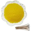 CoolCrafts Cera Sabbia per Candele con Stoppini 905g Sabbia di Cera Giallo per Creatività e Decorazioni Personalizzabili