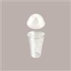 Lucgel Bicchiere Plastica Pet Trasparente Monouso 400cc (0,3 L alla Tacca 1/2 Pinta) + Coperchio Cupola con Foro - 100 pezzi -